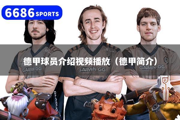 德甲球员介绍视频播放(德甲简介)